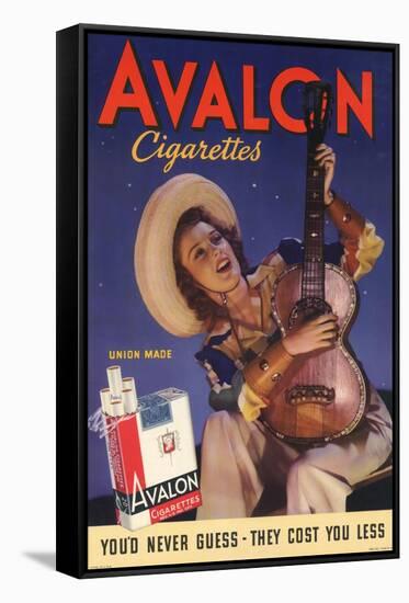 Avalon, Cigarettes Smoking, Guitars Instruments, USA, 1940-null-Framed Stretched Canvas