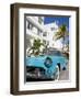 Avalon Hotel and Classic Car on South Beach, City of Miami Beach, Florida, USA, North America-Richard Cummins-Framed Photographic Print