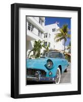 Avalon Hotel and Classic Car on South Beach, City of Miami Beach, Florida, USA, North America-Richard Cummins-Framed Photographic Print