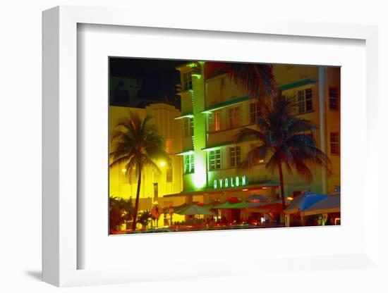 Avalon Hotel Art Deco District, Miami Beach-George Oze-Framed Photographic Print