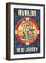 Avalon, New Jersey - Lifeguard Chair-Lantern Press-Framed Art Print