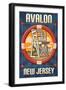 Avalon, New Jersey - Lifeguard Chair-Lantern Press-Framed Art Print