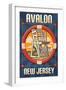 Avalon, New Jersey - Lifeguard Chair-Lantern Press-Framed Art Print