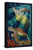 Avalon, New Jersey - Sea Turtle - Mosaic-Lantern Press-Stretched Canvas