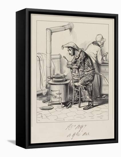 Avancez-Moi, Donc Cent Sous M'Man. . ., 1838-Paul Gavarni-Framed Stretched Canvas