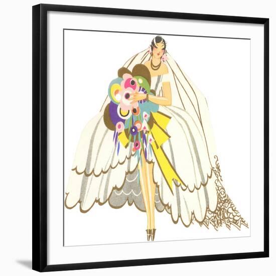 Avant-Garde Wedding Gown-null-Framed Art Print