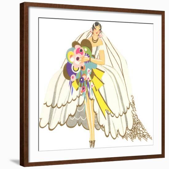 Avant-Garde Wedding Gown-null-Framed Art Print