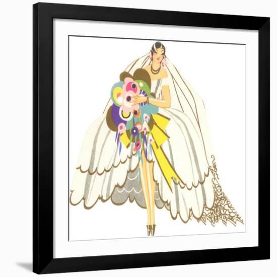 Avant-Garde Wedding Gown-null-Framed Art Print