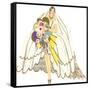 Avant-Garde Wedding Gown-null-Framed Stretched Canvas