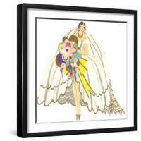 Avant-Garde Wedding Gown-null-Framed Art Print