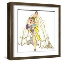 Avant-Garde Wedding Gown-null-Framed Art Print