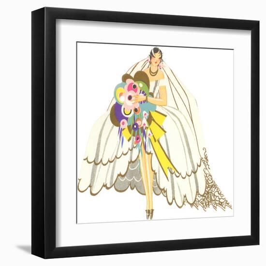 Avant-Garde Wedding Gown-null-Framed Art Print