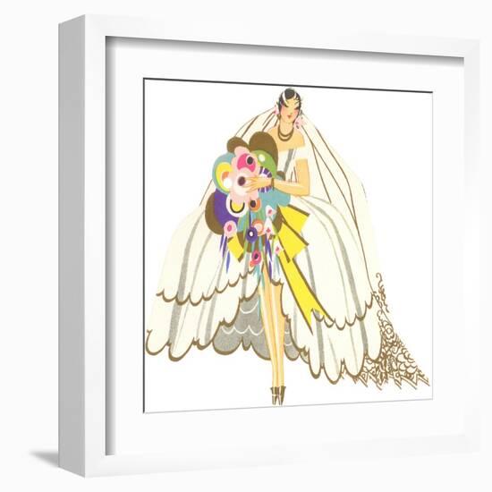 Avant-Garde Wedding Gown-null-Framed Art Print