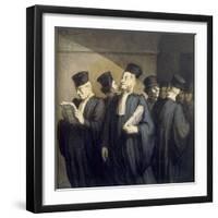 Avant l'Audience-Honor‚ Daumier-Framed Giclee Print