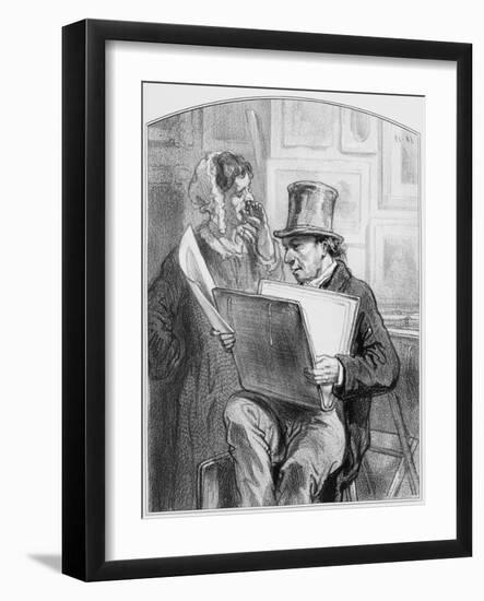 Avant La Lettre, Plate 10 from Les Toquades, 1858-Paul Gavarni-Framed Giclee Print