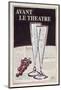 Avant Le Theatre Champagne-Rene Stein-Mounted Art Print