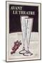 Avant Le Theatre Champagne-Rene Stein-Mounted Art Print