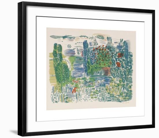 Avant les Courses, Deauville ou Le Paddock-Raoul Dufy-Framed Premium Giclee Print