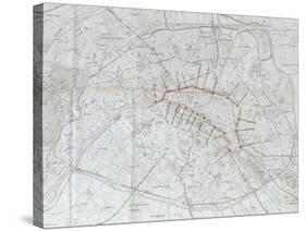 Avant projet de ligne métropolitaine centrale : plan général des voies ferr-Alexandre-Gustave Eiffel-Stretched Canvas