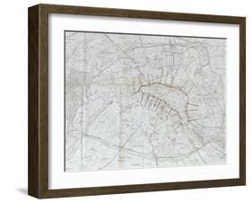 Avant projet de ligne métropolitaine centrale : plan général des voies ferr-Alexandre-Gustave Eiffel-Framed Giclee Print