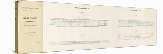 Avant-projet de ligne métropolitaine centrale présenté par la Compagnie des Etablissements Eiffel-Alexandre-Gustave Eiffel-Stretched Canvas