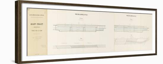 Avant-projet de ligne métropolitaine centrale présenté par la Compagnie des Etablissements Eiffel-Alexandre-Gustave Eiffel-Framed Premium Giclee Print