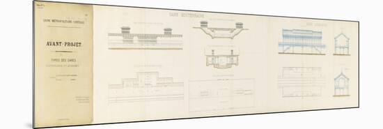 Avant-projet de ligne métropolitaine centrale présenté par la Compagnie des Etablissements Eiffel-Alexandre-Gustave Eiffel-Mounted Premium Giclee Print