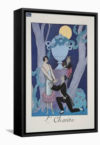 Avarice, from 'Falbalas and Fanfreluches, Almanach des Modes Présentes, Passées et Futures', 1925-Georges Barbier-Framed Stretched Canvas
