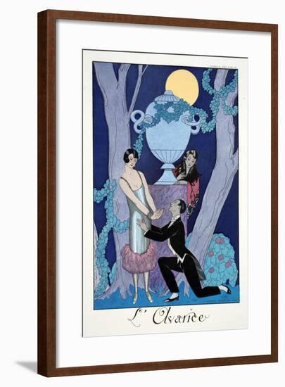 Avarice, from 'Falbalas and Fanfreluches, Almanach des Modes Présentes, Passées et Futures', 1925-Georges Barbier-Framed Giclee Print