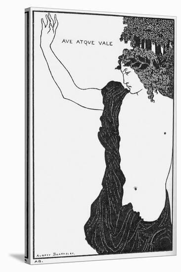 Ave Atque Vale (Hail and Farewel)-Aubrey Beardsley-Stretched Canvas