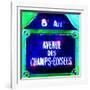 Ave Champs-Elysees Sign, Paris-Tosh-Framed Art Print