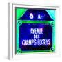 Ave Champs-Elysees Sign, Paris-Tosh-Framed Art Print