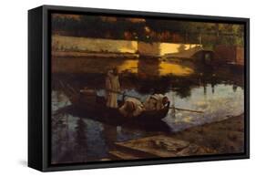 Ave Maria-Leonardo Bistolfi-Framed Stretched Canvas