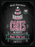 Cakes Poster - Chalkboard-avean-Art Print