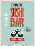 Vintage Sushi Bar Poster - Chalkboard-avean-Art Print