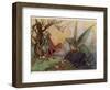 Avenant Confronts a Fearsome Dragon-Warwick Goble-Framed Photographic Print