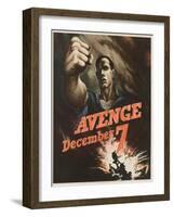 Avenge December 7 Poster-Bernard Perlin-Framed Giclee Print