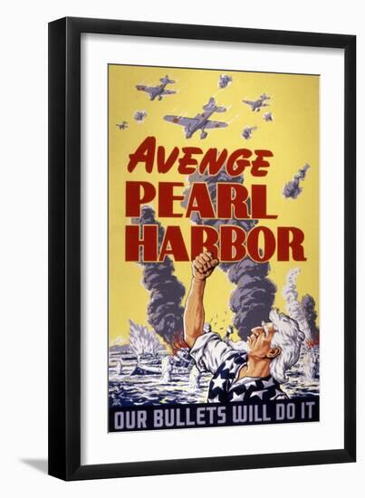 Avenge Pearl Harbor, 1943-null-Framed Premium Giclee Print