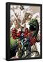 Avengers Academy No.12 Cover: Striker, Veil, Hazmat, Finesse, Mettle, and Reptil-Mike McKone-Framed Poster