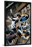 Avengers Academy No.9 Cover: Finesse and Task Master Fighting-Mike McKone-Lamina Framed Poster