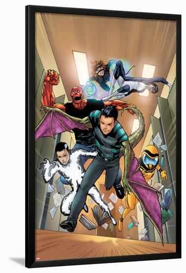 Avengers Acadmey No.14.1 Cover: Reptil, Hazmat, Striker, Mettle, Finesse, Veil-Billy Tan-Lamina Framed Poster