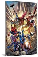 Avengers: Age of Ultron No.0.1 Cover: Captain America, Wolverine, Hawkeye, Spider-Man and Others-Bryan Hitch-Mounted Poster