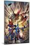 Avengers: Age of Ultron No.0.1 Cover: Captain America, Wolverine, Hawkeye, Spider-Man and Others-Bryan Hitch-Mounted Poster