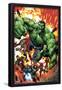 Avengers Assemble No.2 Cover: Hulk, Thor, Iron Man, Captain America, Hawkeye, and Black Widow-Mark Bagley-Framed Poster