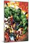 Avengers Assemble No.2 Cover: Hulk, Thor, Iron Man, Captain America, Hawkeye, and Black Widow-Mark Bagley-Mounted Poster