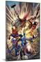 Avengers No.12.1 Cover: Captain America, Hawkeye, Wolverine, Spider-Man, Iron Man, and Others-Bryan Hitch-Mounted Poster