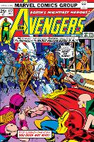 Avengers No.142 Cover: Thor, Hawkeye, Iron Man, Rawhide Kid, Kid Colt and Avengers-George Perez-Lamina Framed Poster