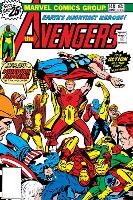 Avengers No.148 Cover: Iron Man, Captain America, Hyperion, Thor, Avengers and Squadron Supreme-George Perez-Lamina Framed Poster