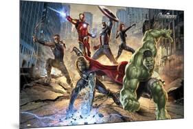 Avengers-Strike-null-Mounted Poster