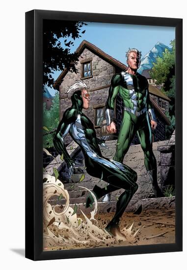 Avengers: The Childrens Crusade No.2: Quicksilver and Speed Standing-Jim Cheung-Framed Poster